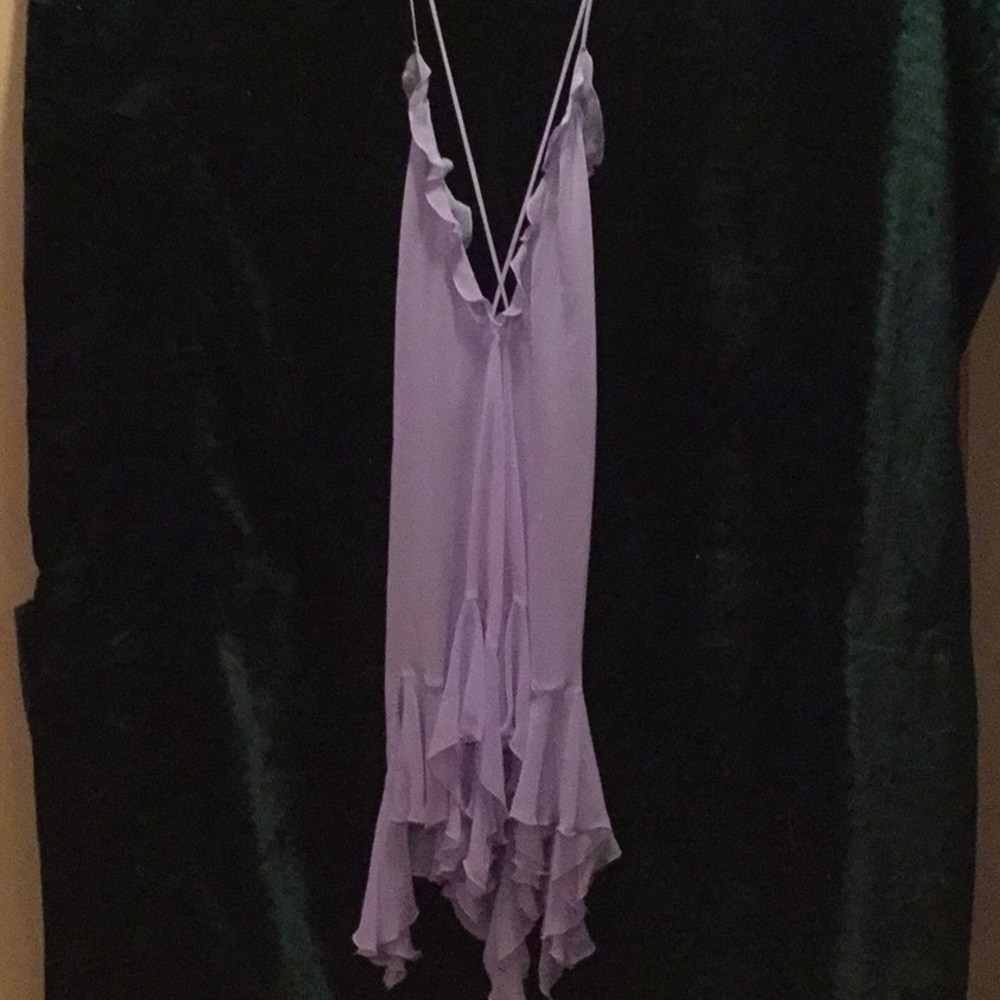 Whimsical pale lavender baby doll with soft hi-low